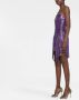 Versace Mini-jurk met franje Paars - Thumbnail 4