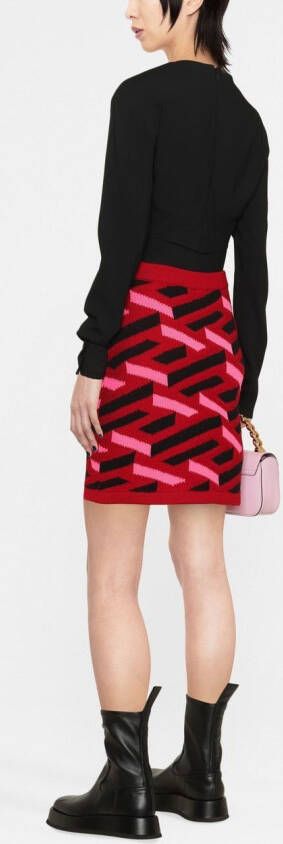 Versace Gebreide rok Rood