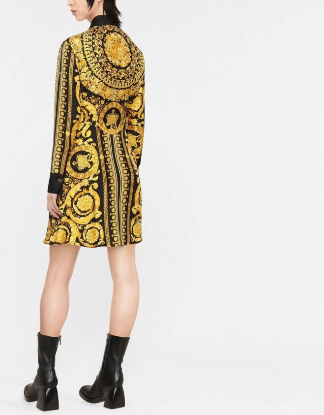Versace Geplooide jurk Geel