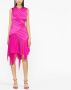 Versace Gesmockte jurk Roze - Thumbnail 4