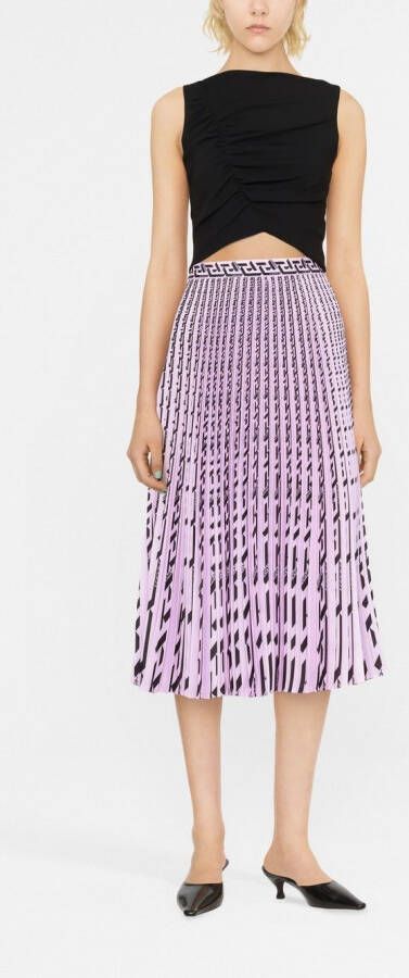 Versace Gesmockte top Zwart