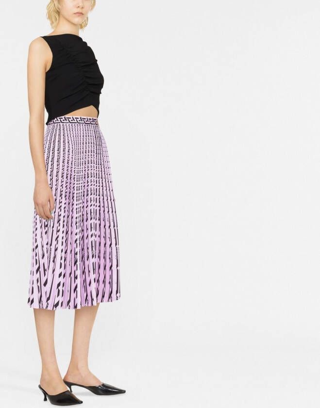 Versace Gesmockte top Zwart