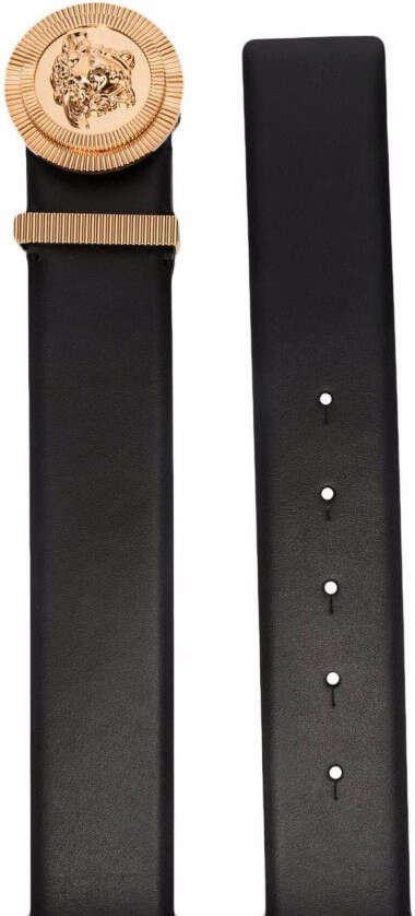 Versace Leren riem Zwart