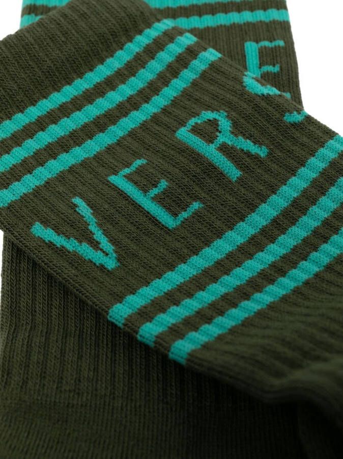 Versace Gestreepte sokken Groen