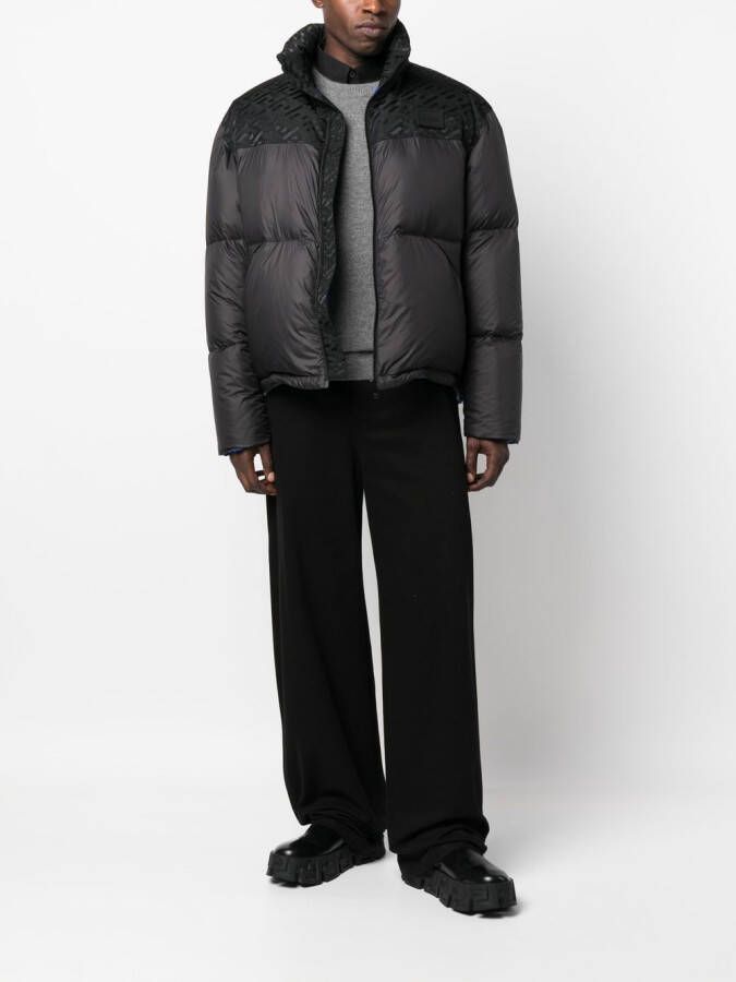 Versace Gewatteerd jack Zwart