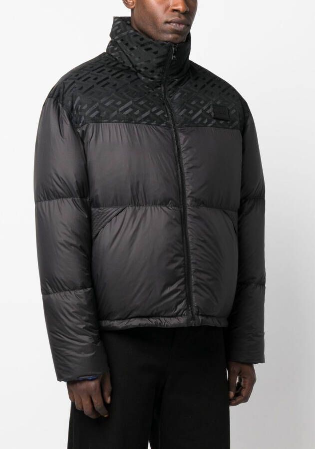 Versace Gewatteerd jack Zwart