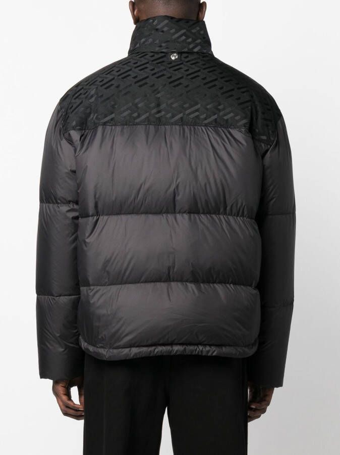Versace Gewatteerd jack Zwart