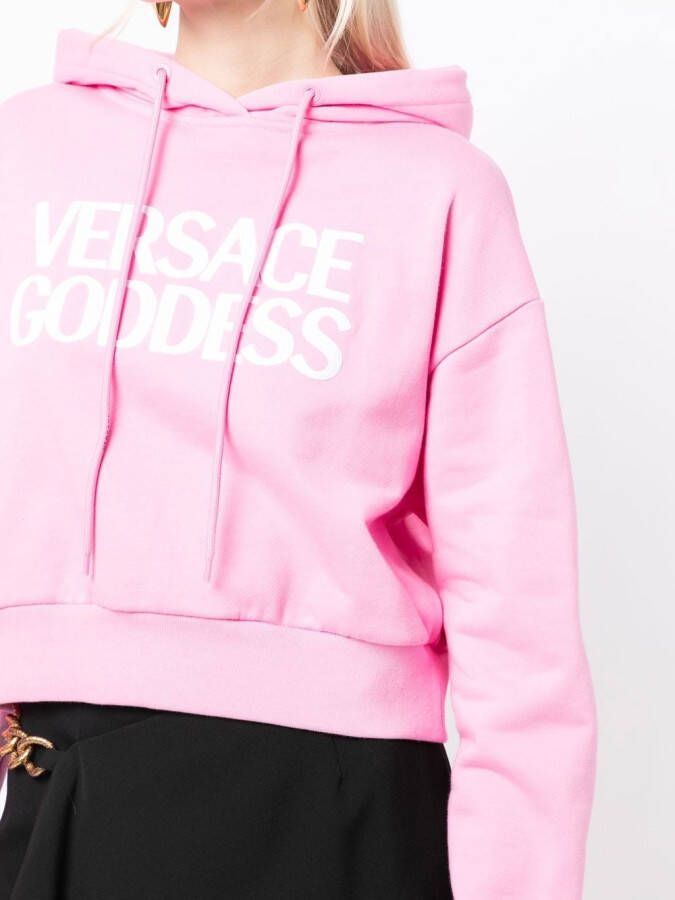 Versace Hoodie met logo Roze