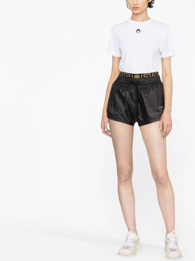 Versace Greca Border high-waist shorts Zwart