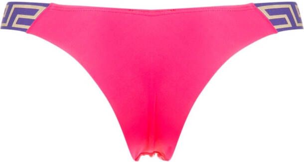 Versace Bikinislip met Grieks detail Roze