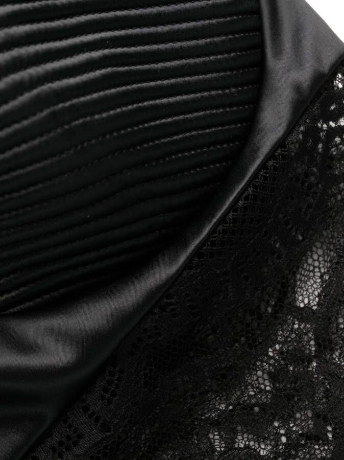 Versace Top met Greca detail Zwart