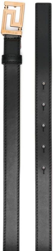 Versace Leren riem Zwart