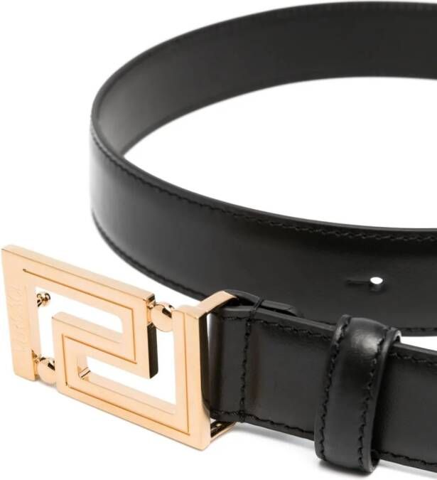 Versace Greca Goddess leren riem Zwart