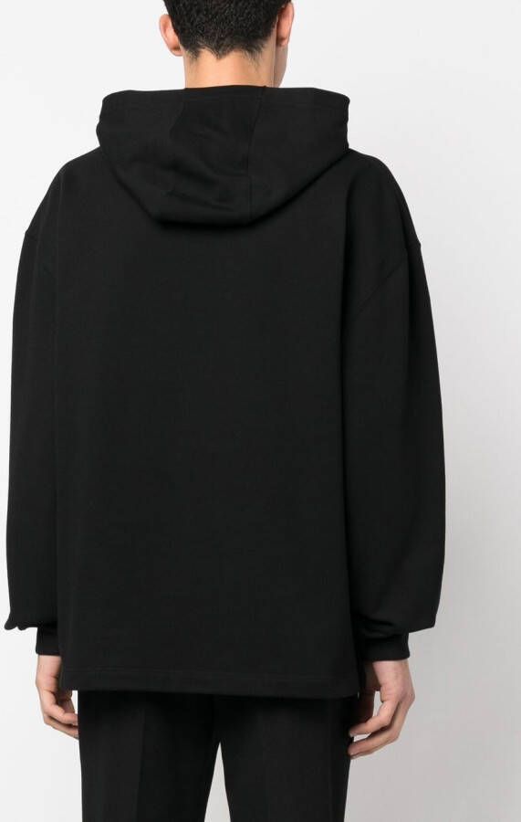 Versace Hoodie met logopatch Zwart