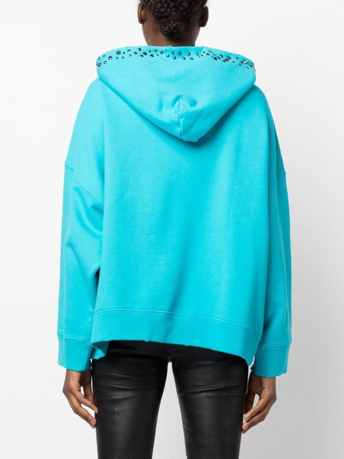 Versace Hoodie met logoprint Blauw