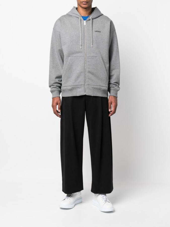 Versace Hoodie met logoprint Grijs