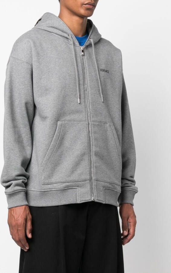 Versace Hoodie met logoprint Grijs