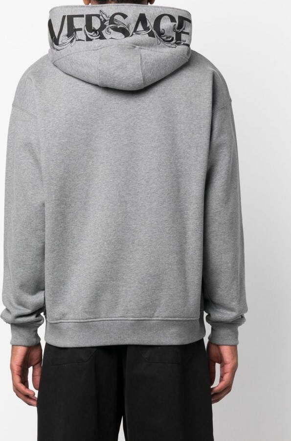 Versace Hoodie met logoprint Grijs