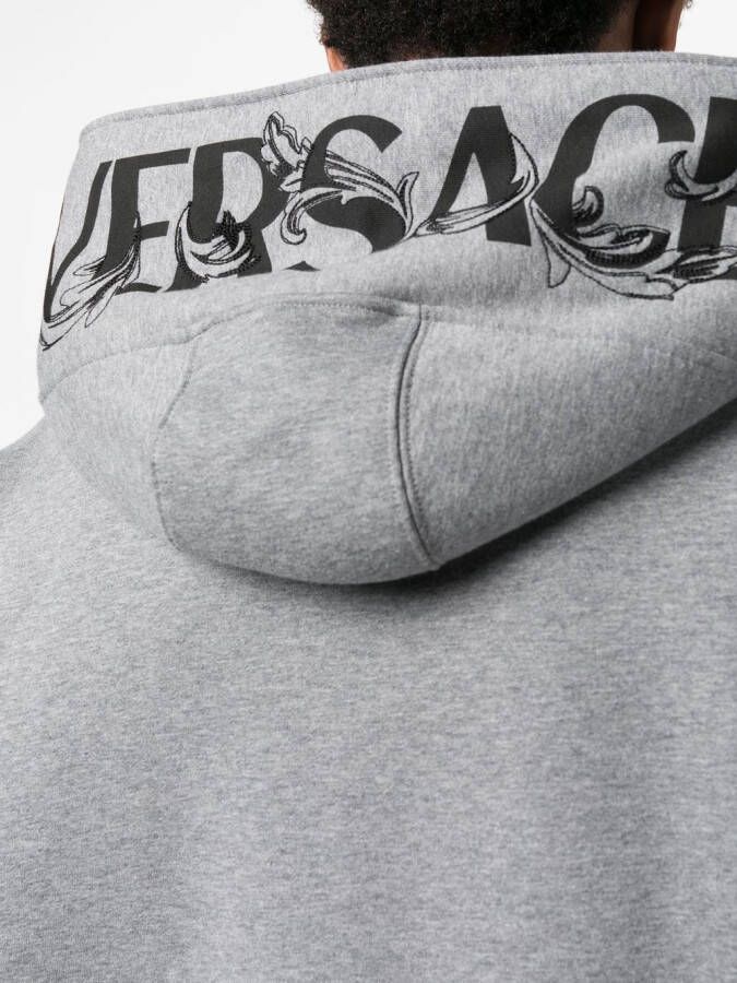 Versace Hoodie met logoprint Grijs