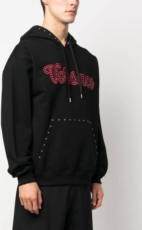 Versace Hoodie met studs Zwart