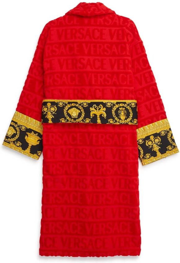 Versace Badjas met tekst Rood