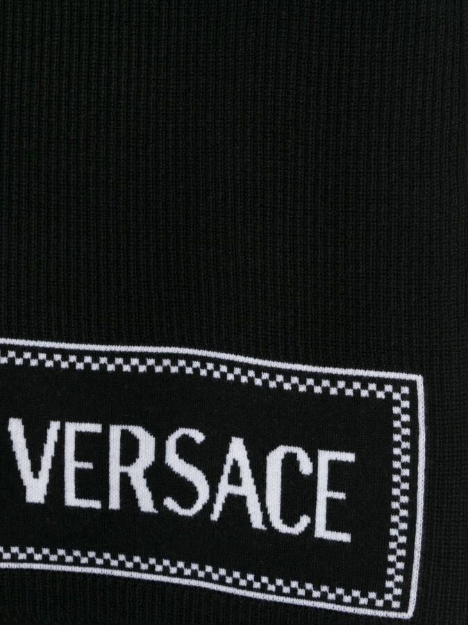 Versace Intarsia sjaal Zwart