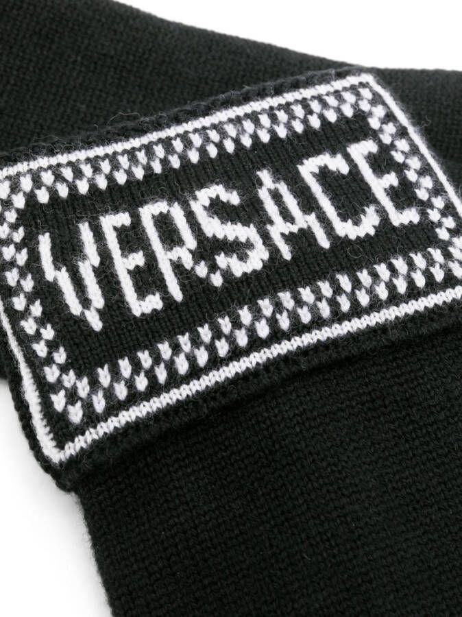 Versace Intarsia vest Zwart