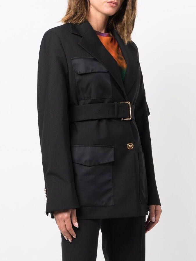 Versace Jack met ceintuur Zwart