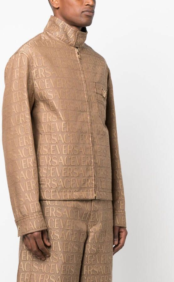 Versace Allover bomber jacket Bruin