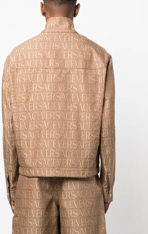 Versace Allover bomber jacket Bruin