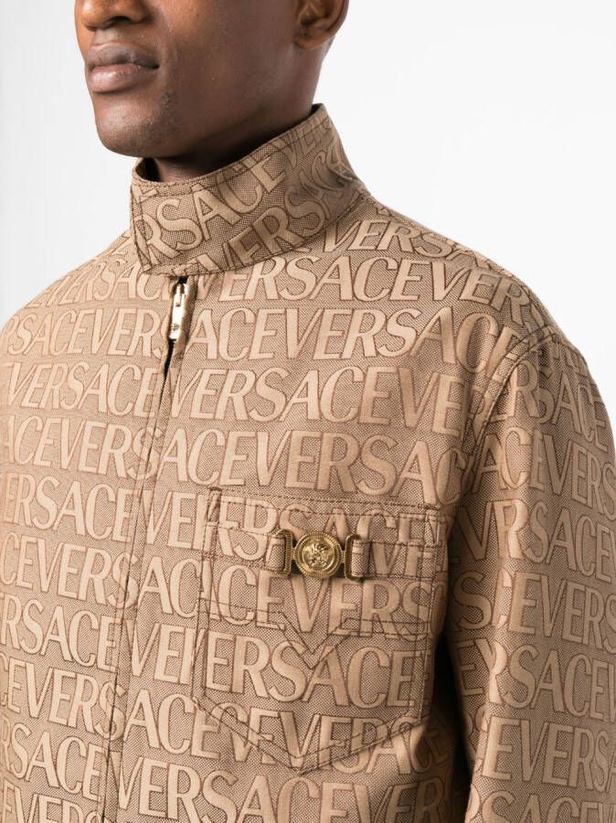 Versace Allover bomber jacket Bruin