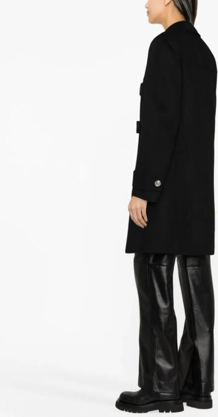 Versace Geruite jas met dubbele rij knopen Zwart