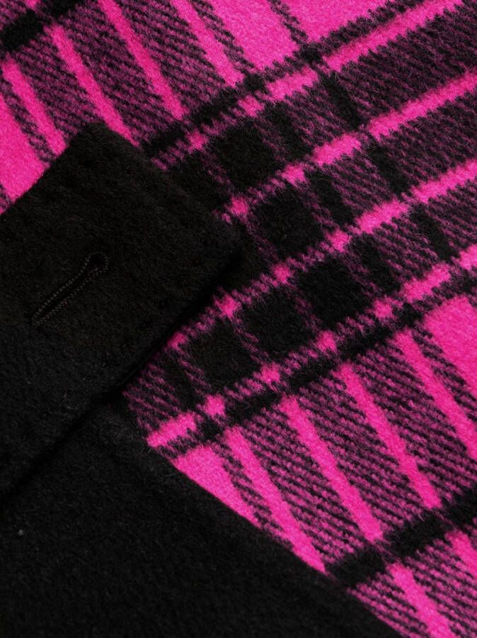Versace Geruite jas met dubbele rij knopen Zwart