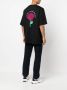 Versace Jeans Couture T-shirt met geborduurde bloemen Zwart - Thumbnail 2