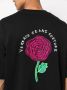 Versace Jeans Couture T-shirt met geborduurde bloemen Zwart - Thumbnail 5