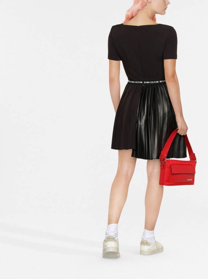 Versace Jeans Couture Asymmetrische T-shirtjurk Zwart