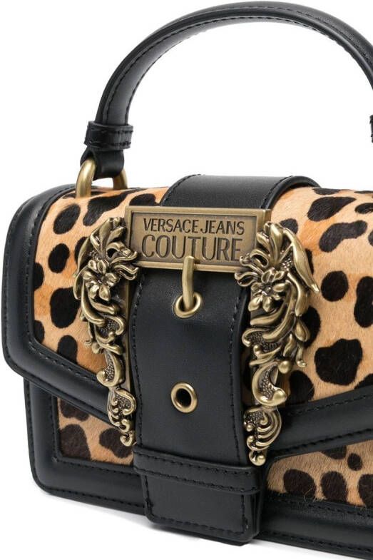 Versace Jeans Couture Barocco shopper met luipaardprint Zwart