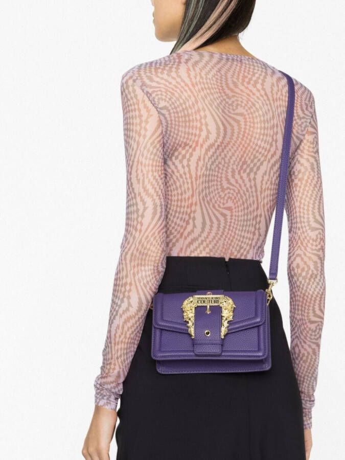 Versace Jeans Couture Schoudertas met gesp Paars