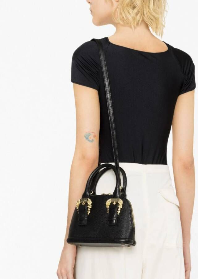 Versace Jeans Couture Leren shopper Zwart