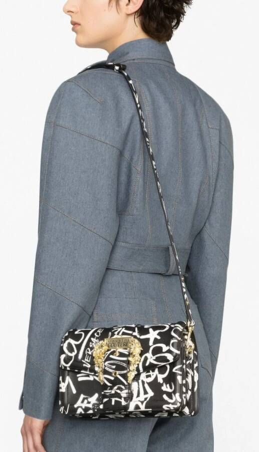 Versace Jeans Couture Crossbodytas met barokgesp Zwart