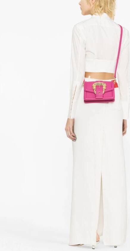 Versace Jeans Couture Schoudertas met barokgesp Roze