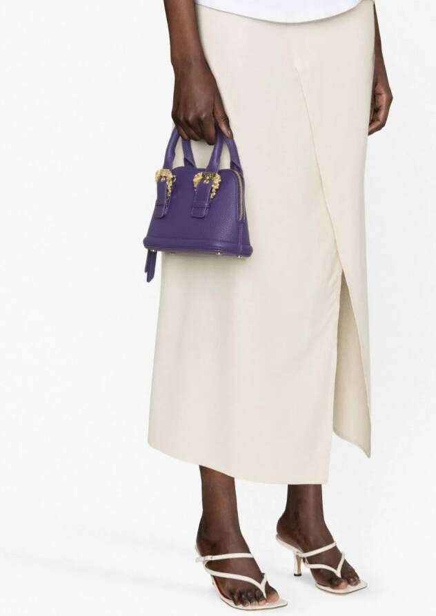 Versace Jeans Couture Shopper met gesp Paars