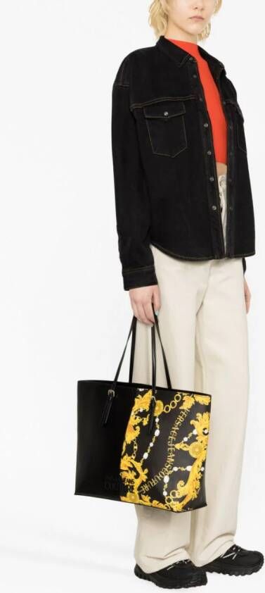 Versace Jeans Couture Shopper van imitatieleer Zwart