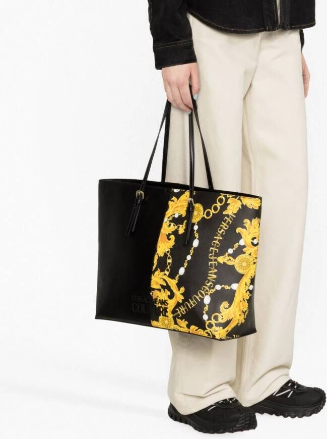 Versace Jeans Couture Shopper van imitatieleer Zwart