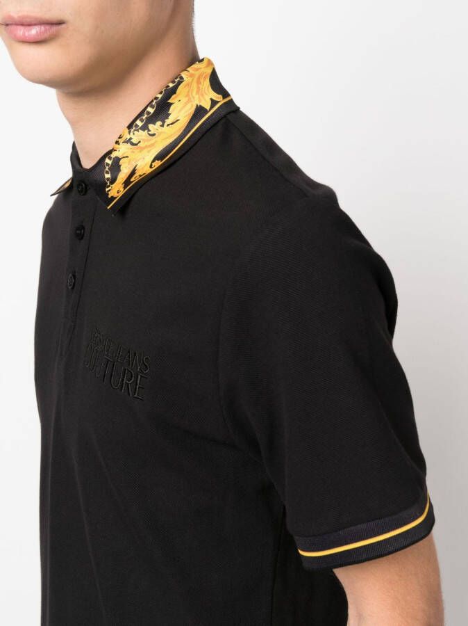 Versace Jeans Couture Poloshirt met patroon Zwart