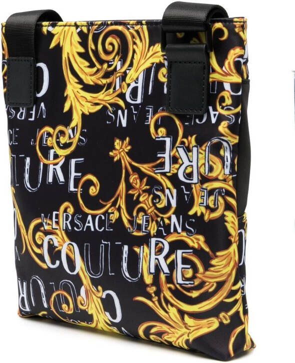 Versace Jeans Couture Schoudertas met barokprint Zwart