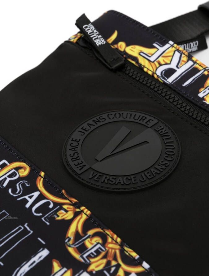 Versace Jeans Couture Schoudertas met barokprint Zwart