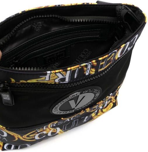 Versace Jeans Couture Schoudertas met barokprint Zwart