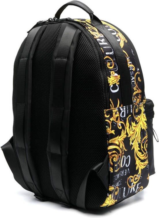 Versace Jeans Couture Rugzak met barokprint Zwart