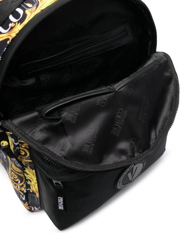 Versace Jeans Couture Rugzak met barokprint Zwart